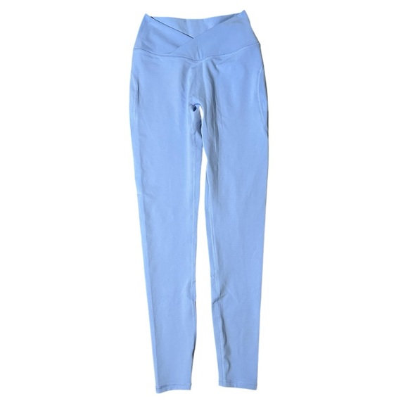 Alphalete Crossover Light Blue High-Waisted Leggings Small - Picture 3 of 8